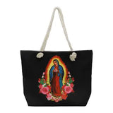 Black Our Lady of Guadalupe Tote Bag