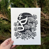 Rose Luchador Art Print (8x10)