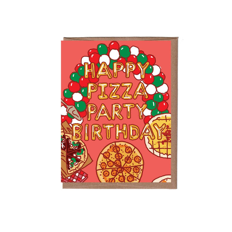 Scratch & Sniff Pizza Party Birthday Card