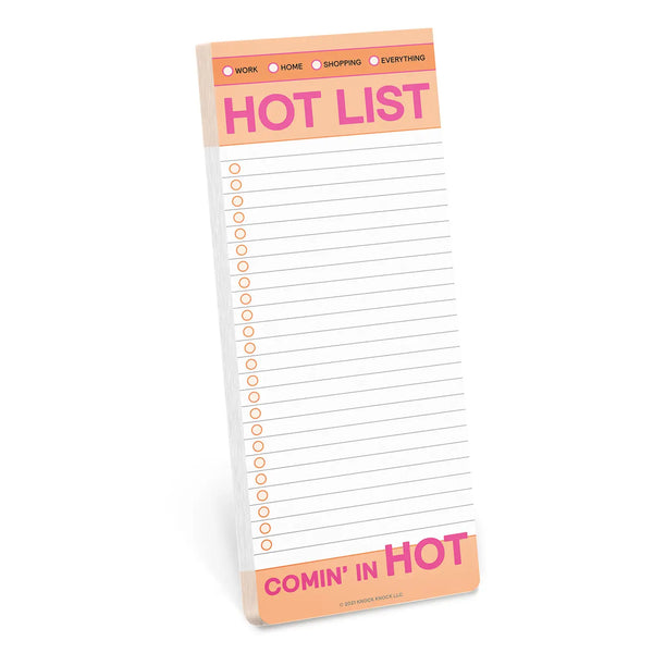 Hot List Make-A-List Pad
