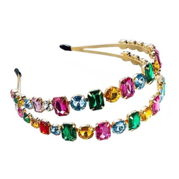 Royal Double Gem Rhinestone Headband