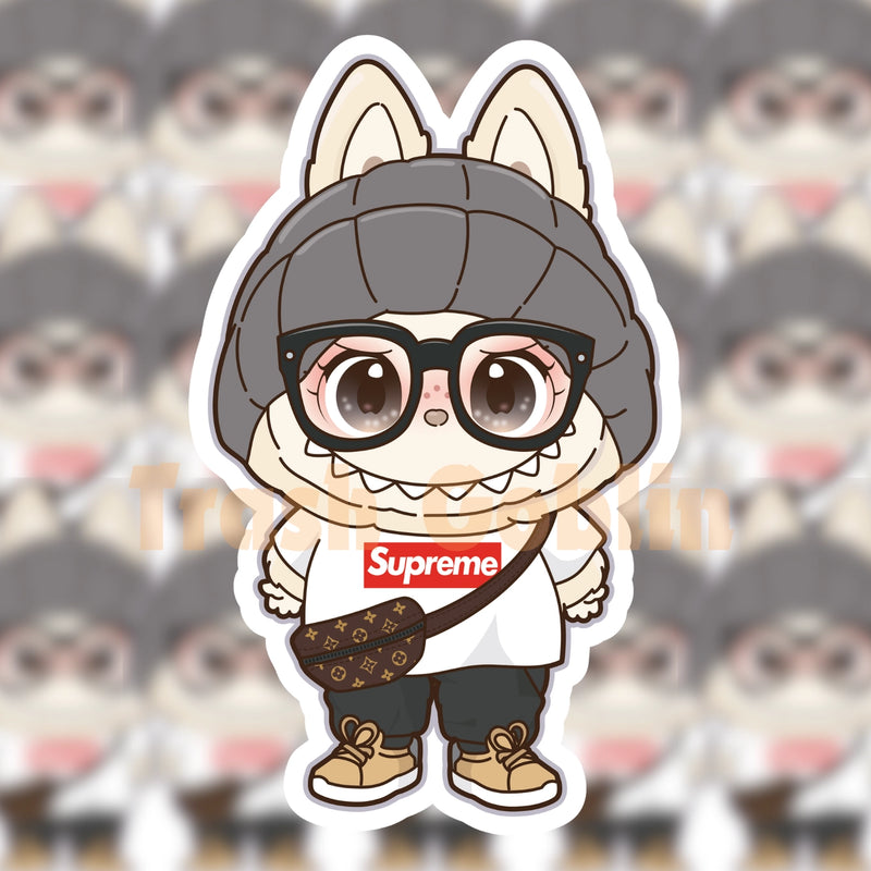 Luxury Outfit Labubu Sticker