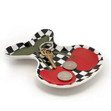 Checkered & Cherries - Ceramic Trinket & Jewelry Tray / Dish