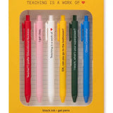 Teaching Is A Work of ❤️ Quotable Gel Pen Set