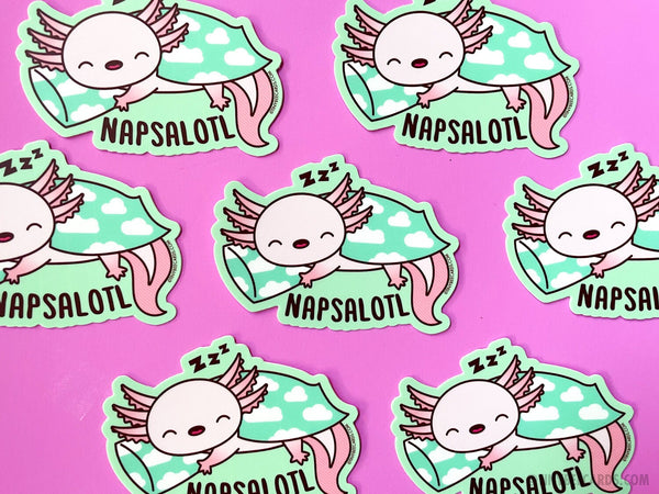 Axolotl "Napsalotl" Sticker