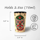 Green Luchador Shot Glass