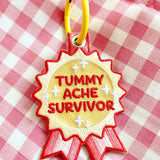 Tummy Ache Survivor Embroidered Keychain