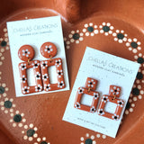 Mini Squares- Flor De Barro Earrings