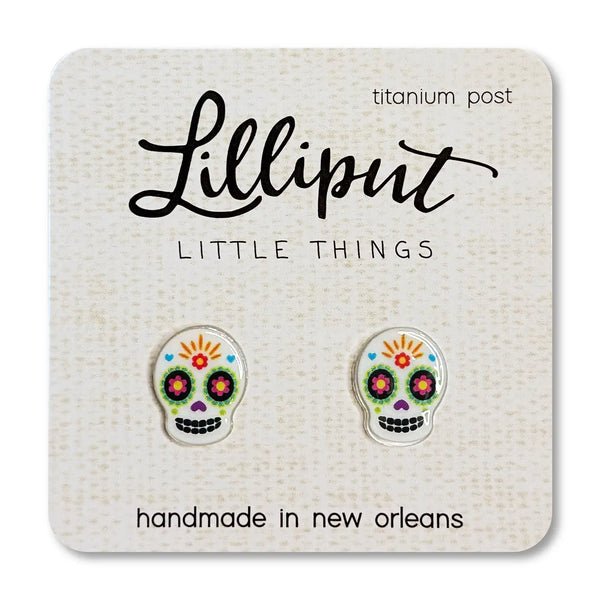 Sugar Skull Earrings at Sew Bonita in Corpus Christi, TX.