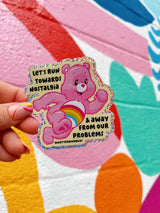 Care Bear Let's Run Towards Nostalgia Sticker