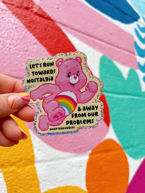 Care Bear Let's Run Towards Nostalgia Sticker