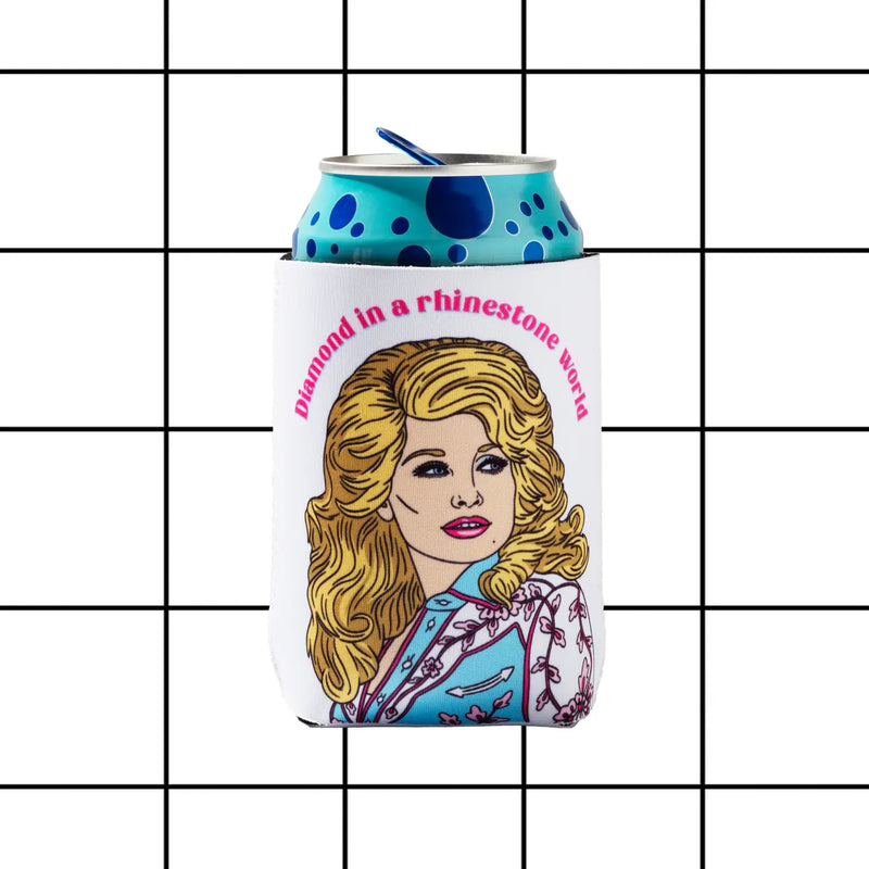 Dolly Diamond Koozie Can Cooler 12oz