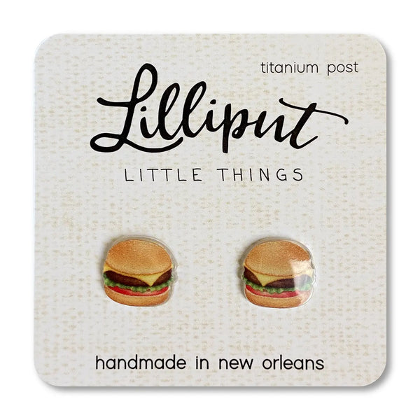 Cheeseburger Stud Earrings