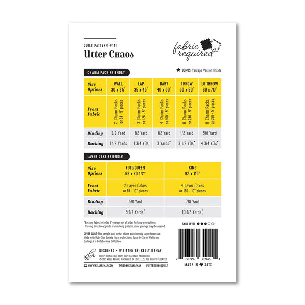 Utter Chaos Quilt Pattern