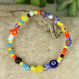 Millefiori Mushroom Multi Stretch Bracelet