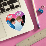 Heat Check Heated Rivalry Heart Die Cut Sticker