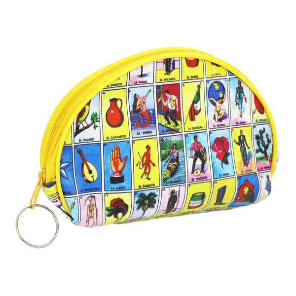 Loteria Yellow Zipper Coin Purse