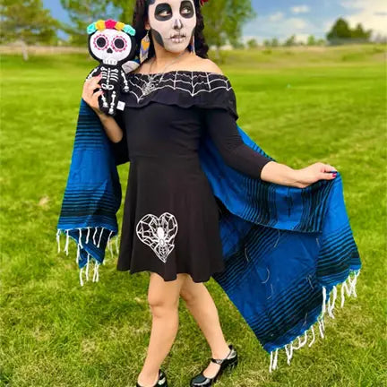 Teal & Yellow- Day of the Dead/Halloween Skeleton Plush