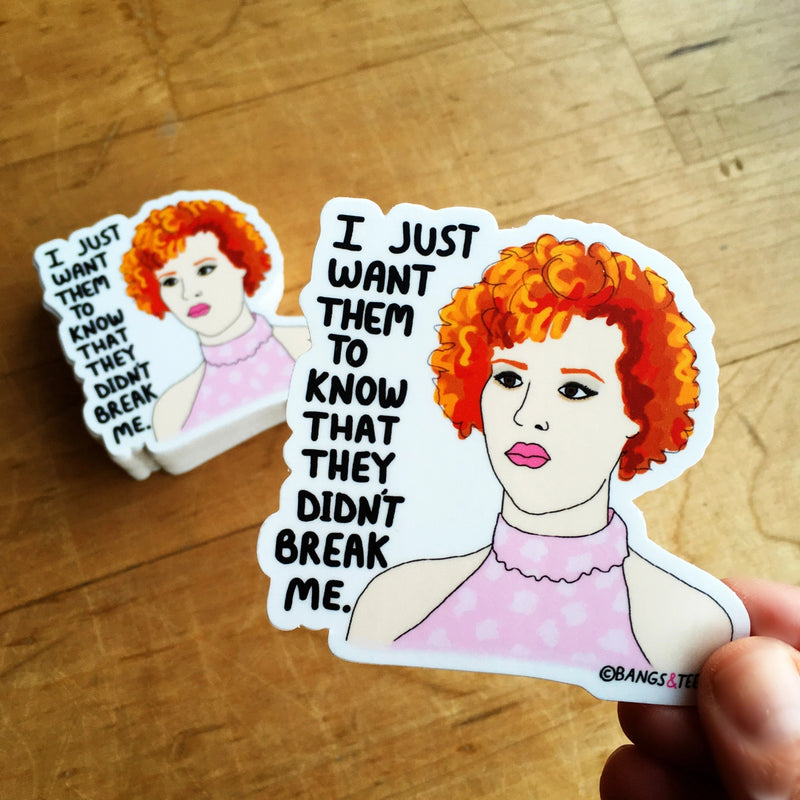 Molly Ringwald Pretty in Pink Sticker