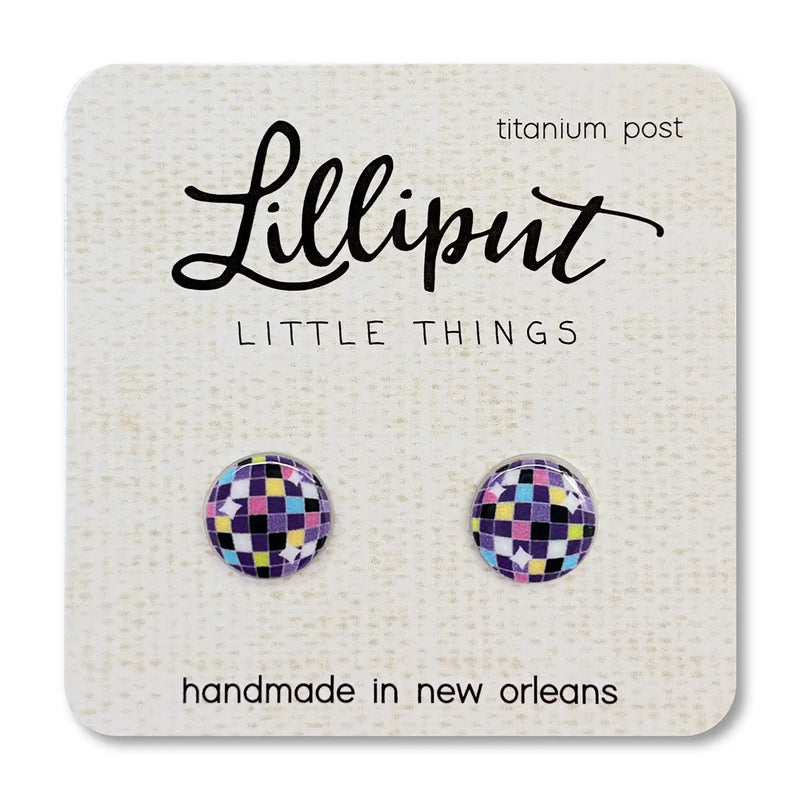 Disco Ball Stud Earrings