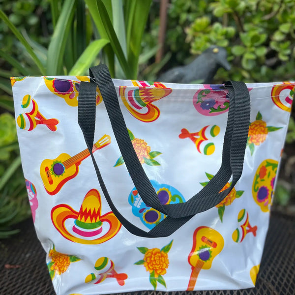 Fiesta White Large Tote
