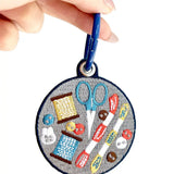 Butter Cookie Tin Embroidered Keychain