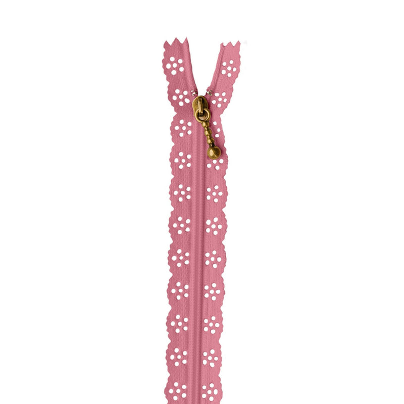 Flamingo Lace Zipper