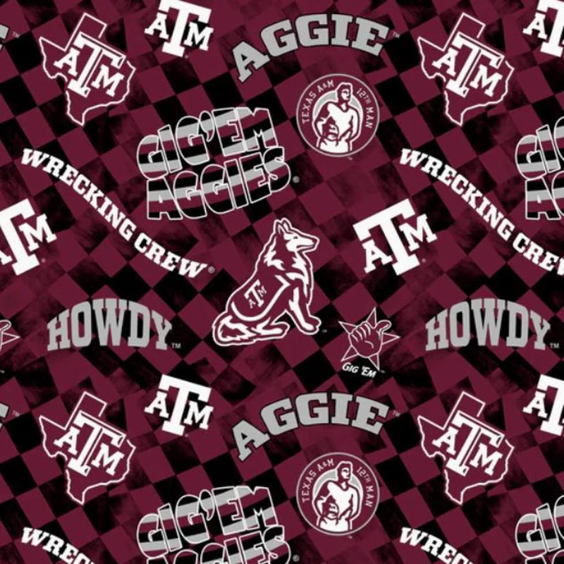 F2359 - NCAA Texas A&M College Station Gingham Gig' Em