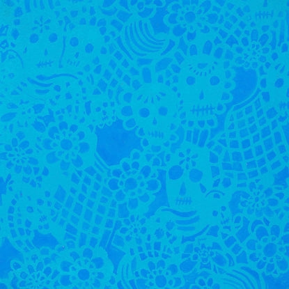Flora De Los Muertos Blue Tonal - FQ