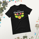 Sew Bonita I steal centerpieces shirt with floral graphic in black