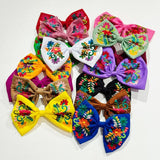 Large Embroidered Hair Bowtie
