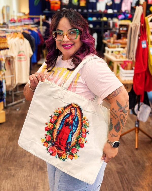 Guadalupe Canvas Zip Tote Bag