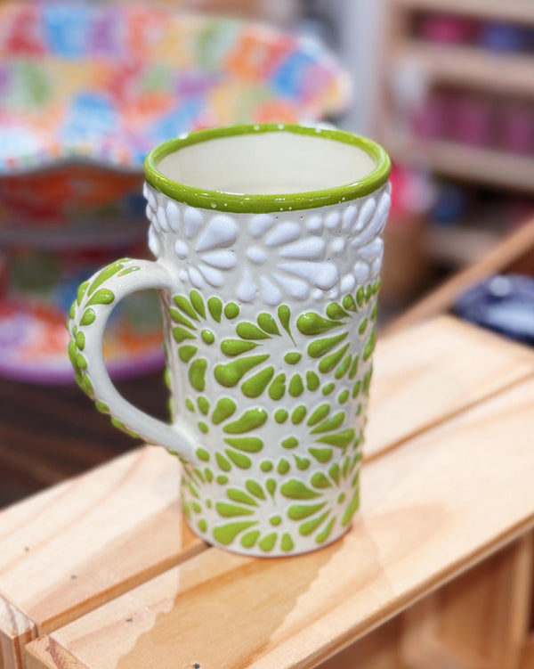 Lime Green Tall Talavera Mug