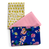 "Pistachio Florals"- 3 Piece Fabric Bundles