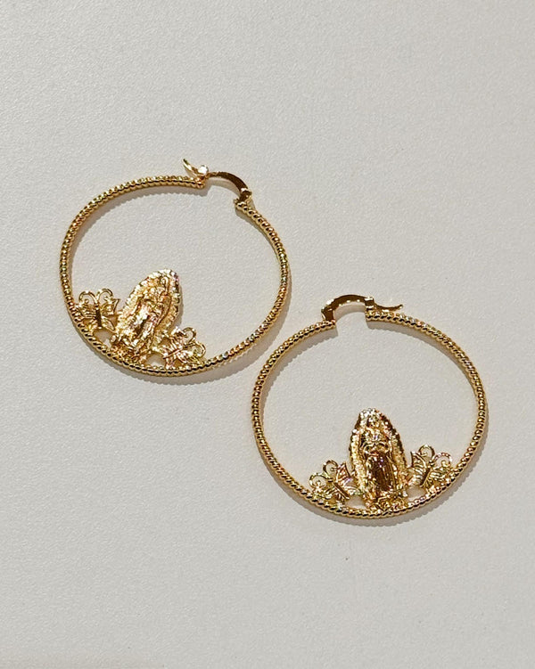 Virgencita Mariposa Hoops