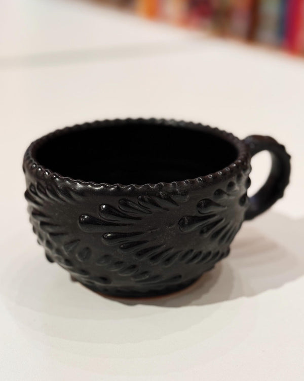 mi amor talavera mugs in black from sew bonita