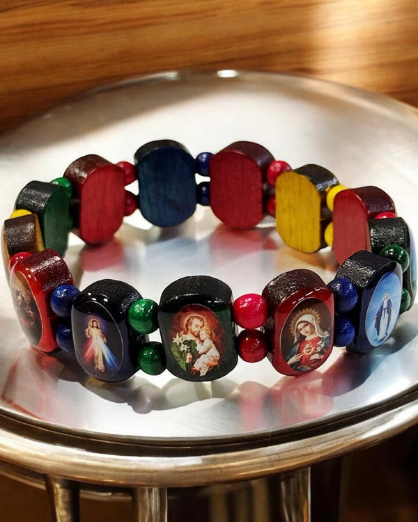 Beaded Wood Prayer Bracelet