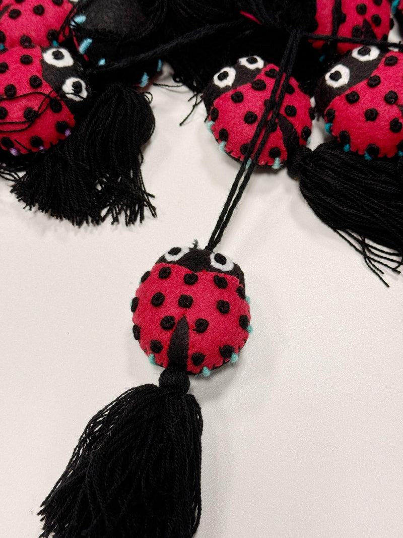 Ladybug poms at Sew Bonita in Corpus Christi, TX.