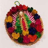 Woven Corn Husk Virgen de Guadalupe