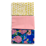 "Pistachio Florals"- 3 Piece Fabric Bundles