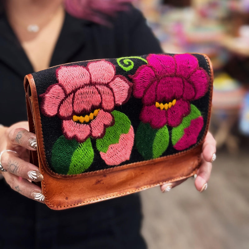 Small Leather Embroidered Crossbody