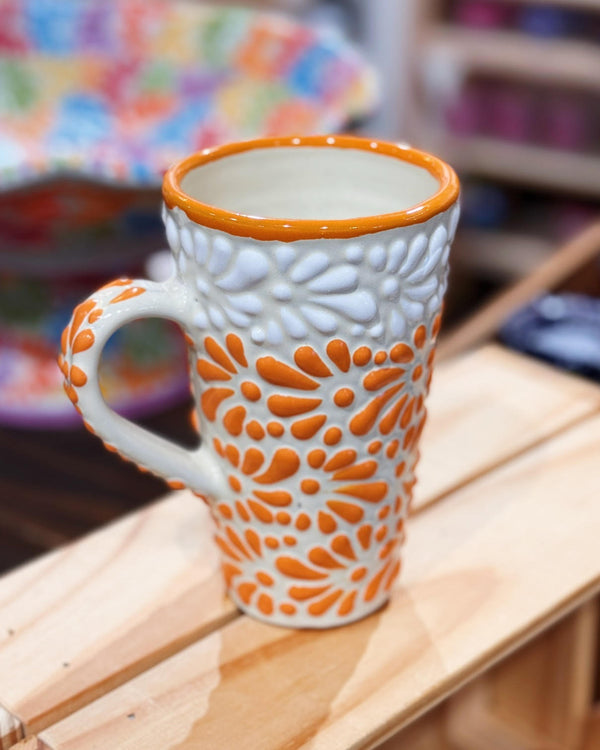 Apricot Tall Talavera Mug