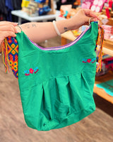 Embroidered Blusa Crossbody Bag (Green)