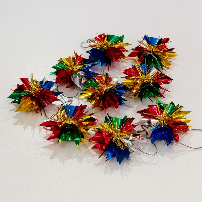 Mixed Metallic Estrella (Star) Ornaments (Pack of 9)