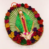 Woven Corn Husk Virgen de Guadalupe