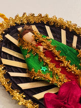 Woven Corn Husk Virgen de Guadalupe
