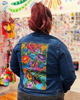 Floral Embroidered Jean Jacket at Sew Bonita in Corpus Christi, TX.