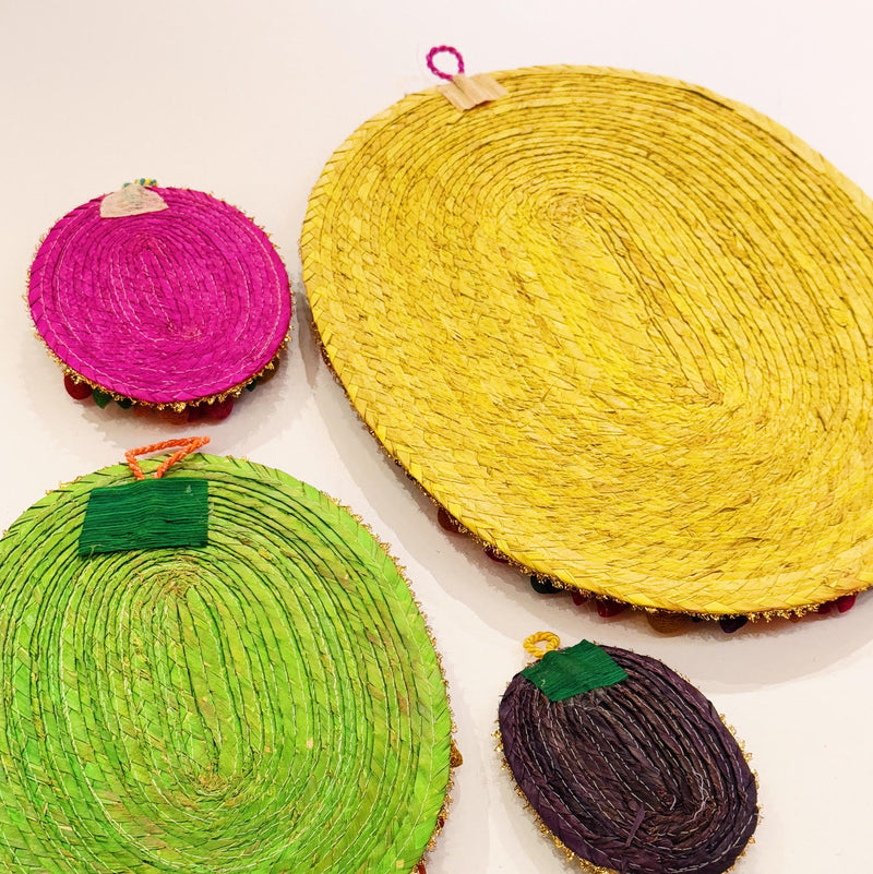 Woven Corn Husk Virgen de Guadalupe