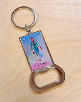 loteria keychain bottle opener from sew bonita in corpus christi, texas