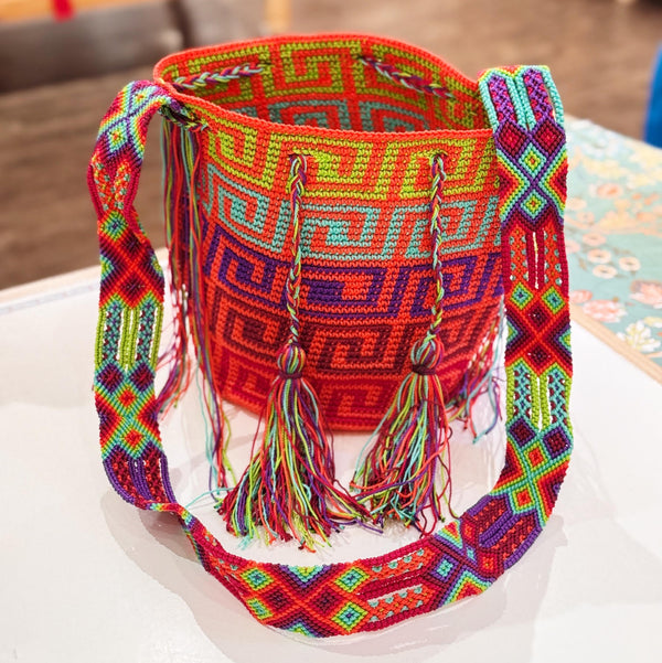 Patterned Wayuu Bucket Bag